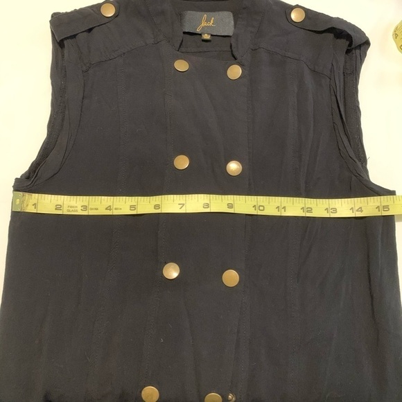 Jack Military-Inspired Black Dress, sz S - Picture 11 of 13